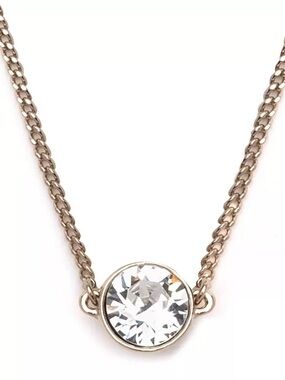 Givenchy Gold-Tone Crystal Pendant Necklace - Clear